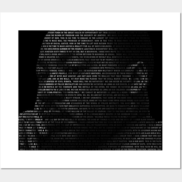 Martin Luther King Jr. - Entire “I Have a Dream” speech Typographic Wall Art by DutchTees